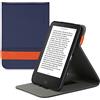 kwmobile Custodia verticale compatibile con Tolino Shine 2 HD - Cover con fascia mano e leggìo - Case Custodia e-Reader Flip
