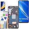 HLYGZX Display Schermo per Samsung S22 TFT S901B Nero con Cornice