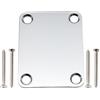 Musiclily Pro Piastra Attacco Manico in Acciaio 4 Viti Neck Plate Cromato | per Chitarra Elettrica Strat Tele o Basso