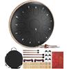 heuchaey Steel Tongue Drum,14 Pollici 15 Note Handpan Tongue drum Tamburo Handpan Strumento a Percussione con Bacchette,Plettri per Dita,Adesivi in Tono,Music Book,Carry Bag per Prestazione Meditazione Yoga