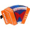 QUARKZMAN Fisarmonica 10 Tasti Fisarmonica Mini Strumento Musicale Regali per Adulti Principianti Educativo, Arancione