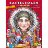 ATELIER COLOR Foglio di artigianato indiano con tepee, totem, canoa, fuoco da campo e cavalli da ritagliare, artigianato con i bambini da 6 anni papertoys carta giocattoli