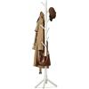 Relaxdays Attaccapanni a Piantana Modulare, 8 Ganci, 175 cm, Ingresso e Ufficio, Pino Bianco