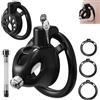 Himitsuna Gabbie per Pene Sex Toys Uomo, 2 Stili Dispositivo di Castità Maschile con 3 Anello per Pene e Catetere Uretrale per Controllare l'Erezione del Pene, Bondage Sexytoysys Coppia