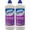 FEI FAN 2x Quasar Detersivo PAVIMENTI PARQUET E DELICATI. Con Tecnologia Asciuga Rapido, Ideale Anche Per Robot Lavapavimenti 1000ml