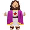 Yelakey Bambola di peluche di Gesù, 34 cm, con scialle con bordo dorato, regalo religioso cristiano, per bambini, decorazione natalizia pasquale (viola)