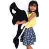 MorisMos Orca - Peluche XXL, 80 cm, morbido peluche a forma di balena, come cuscino, idea regalo per bambini, ragazze, ragazzi e fan della balena assassina