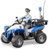 bruder 63010 - Quad della polizia con poliziotto ed equipaggiamento, veicolo fuoristrada, veicolo di soccorso