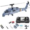 YGWXYYZJ Elicottero RC Black Hawk Brushless 4CH elicottero radiocomandato intelligente con display HD integrato e GPS a flusso ottico per adulti 2 batterie
