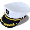 Tmboryuu Cappello da capitano per bambini da marinaio Hugh Hefner, regolabile, accessorio per costume da barca (1 pezzo) blu marino marino