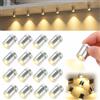 Mewneap 16 pezzi di mini luci LED, piccole luci LED a batteria, mini luci LED per lavori fai-da-te, decorazione per case delle bambole, lanterne di carta, matrimoni, feste, decorazione murale, vetrina, bianco
