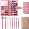 Xionghonglong Set di Trucchi per Ragazze con Palette Ombretto Valigetta & 8 Pennelli, Trousse di Trucchi per Bambina, Make Up Kit per Spettacoli Teatrali Feste di Compleanno Regalo