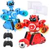 Banaone 2 Robot Telecomandati, RC Collision Robo Giocattolo, Combattimento Robot con Luce LED e Musica, Carrello da Calcio Ricaricabile, Robot da Combattimento Regalo Bambino 6 Anni in su