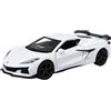 Toi-Toys Chevrolet Corvette Z06 2023 modellino auto in metallo con ritiro modello auto giocattolo auto 4 colori 12 (bianco)