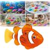 Yfjyxen Pesce Pagliaccio Giocattolo Nuotante, Magico Luminoso Pesci Robot Giocattolo Da Pesca Attivabili In Acqua, Motorizzato Impermeabile Per Acquario Piscina Vasca Da Bagno Gatti(Small fish - orange)