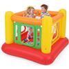 COSTWAY Castello Gonfiabile per Bambini 3+ Anni, Trampolino Elastico per Interno e Esterno, Box con Giochi Tunnel, Tappeto Salta 160 x 160 x 125 cm, Gonfiaggio Facile, per Compleanno e Feste (Giallo)