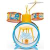 Generico Batteria Topo Gigio's a 3 Percussioni con Sgabello, Piatto in Metallo e Bacchette, per Bambini dai 3 Anni by Bontempi compatibile per fan Topo Gigio's