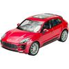 Generisch Welly Modello Auto Compatibile con Porsche Macan Turbo Rosso 1/24 1:24 Metallo Modello Auto Il Cast Nuovo in Scatola