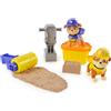 Rubble & Crew, Set di Action Figure Rubble And Mix, con 85,05 g di Kinetic Sand Build-It e 2 Giocattoli per Costruzioni Portatili, Giocattoli per Bambini dai 3 Anni in su