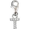Depesche 11785-035 Charms Express Yourself - Ciondolo per collane e bracciali, Lettera T, Placcato Argento, Come Piccolo Regalo