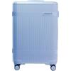 WITTCHEN Valigia media in policarbonato Gloss Line | valigia rigida lucida con 4 ruote | Blu