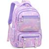 IvyH Zaino Scuola Elementare per Bambina Kawaii Zainetto per Ragazze 6-12 anni Zaini per la Scuola Grande Capacità Impermeabile per Scuola Viaggi Uso Quotidiano, Viola