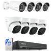 Reolink Kit Videosorveglianza PoE 5MP con NVR 8CH HDD da 2TB e 8 Telecamere IP da Esterno, Rilevamento di Persone/Veicoli/Animali, Visione Notturna IR fino a 30 m, Registrazione Audio, Impermeabile IP