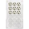 Decora 0050103 Stampo Professionale Cioccolatino Pallone Calcio, 18 Cavità, ø 25 x h 20 Mm, In Policarbonato, Ideale per Realizzare Cioccolatini Lucidi e Croccanti, Design Professionale, Made in Italy