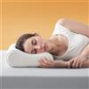 Sonive Contour Cuscino cervicale in memory foam, con federa in fibre di bambù e poliestere, per testa e collo, di colore bianco, da 60 x 33 x 12/10 cm