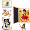 UBeesize 25,4 x 35,6 cm per bambini - Apertura frontale e display per foto modificabile per opere d'arte DIN A4, cornici di stoccaggio, arte da appendere, frontale in acrilico (legno)