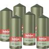 Bolsius - Candele a pilastro - verde - 15 cm - 6 pezzi