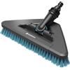 Gardena Idrospazzola Cleansystem hard flex: spazzola per pulire superfici robuste, triangolare, setole dure, orientabile, da collegare al manico Cleansystem, per grandi superfici (18814-20)