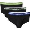 Karl Lagerfeld Uomo Logo Brief Colorband (3 Pack) Forest/Dill/Medieval M