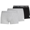 Karl Lagerfeld Uomo Karl Hearts Trunk (3 Pack) Light Grey Melange/Black M