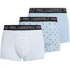 Karl Lagerfeld Uomo Ikon Trunk Set (3 Pack) Ik Stripe All Over Print Mini Chambry XS