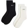 Karl Lagerfeld Donna K/Signature Cosy Socks (2 Pack) Cannoli Cream/Black One size