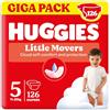 Huggies Pannolini Little Movers, Taglia 5 (11-25 Kg), Confezione da 126 pannolini, Formato Gigapack