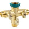 Hydrogarden Distribuzione Acqua 3 Vie in Metallo, distributore 3 Vie da 3/4" con valvola di intercettazione per Regolare e chiudere, Collegamento Acqua Giardino ad Alta Portata per Lavatrice
