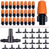 Hydrogarden Gocciolatori per irrigazione a Flusso Regolabile, 100 Pezzi, irrigatori da Giardino con 3 Tee Irrigation nebulizzazione a Goccia