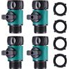 Hydrogarden Confezione da Tubi da Giardino Valvola di intercettazione in ABS, Filetto da 3/4 '' Connettore per Tubo Flessibile dell'Acqua Resistente Adattatore per Tubo a Sfera di intercettazione(4PACK)