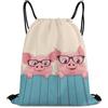 Generic Zaino Coulisse, Fashion Zainetti, Two Funny Pig, Personalizzato Sacca Sportiva per Uomo, Donna, Vacanze, 36X42cm