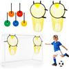 Bocguy 2 reti per porta da calcio, borsa per porta da calcio con telaio, 45 x 60 cm, accessori da allenamento per migliorare la precisione di tiro, accessori per bambini e adulti