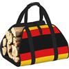 DUWAA Cestini in legno con stampa bandiera tedesca con manico, grande portalegna, per camino, borse da picnic resistenti all'usura