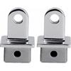 SEIWEI Tappo a occhiello scorrevole marino, in acciaio inossidabile 316, connettore per tubo quadrato Bimini Top Fitting per barca, yacht, parasole (32 mm)