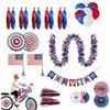 Generic Decorazioni Per Raggi Ruota Bicicletta Kit Nappe Rosse Bianche Blu Per La