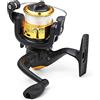 Peosaard Mulinelli da pesca Baitcasting Mulinello a bobina fissa Potente mulinello da pesca alla carpa Spinning 5.2: 1 Rapporto di trasmissione con filo trasparente Giallo, Mulinelli
