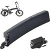 JHKJ Batteria al Litio Curva da 24 V e 36 V, 7,8 Ah, 8,7 Ah, 10 Ah, 10,5 Ah, 12,8 Ah, 14 Ah, Pieghevole, Integrata, per Bici elettrica con Caricabatterie.,36v8.7ah