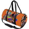 GuoChe Borsone sportivo rotondo leggero con tasca interna borsa da palestra per uomo donna borsone per sport da viaggio Zebra Sonnenbrille Kunstwerk