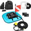 KAIKAFEI Kit Narghilè da Sub Portatile, Ventilatore Galleggiante Flussaggio Aria 52L/Min per Pulizia Carena Barca, Attrezzatura Elettrica per Yacht con Tubo 10.5m