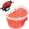 VILLCASE Cestino per Scooter e Bicicletta in Plastica Rossa Fatto a Mano Lavorazione a Maglia e Fiocco, Comodo per Riporre Oggetti, 1 Pezzo Colore Casuale Stili Multipli